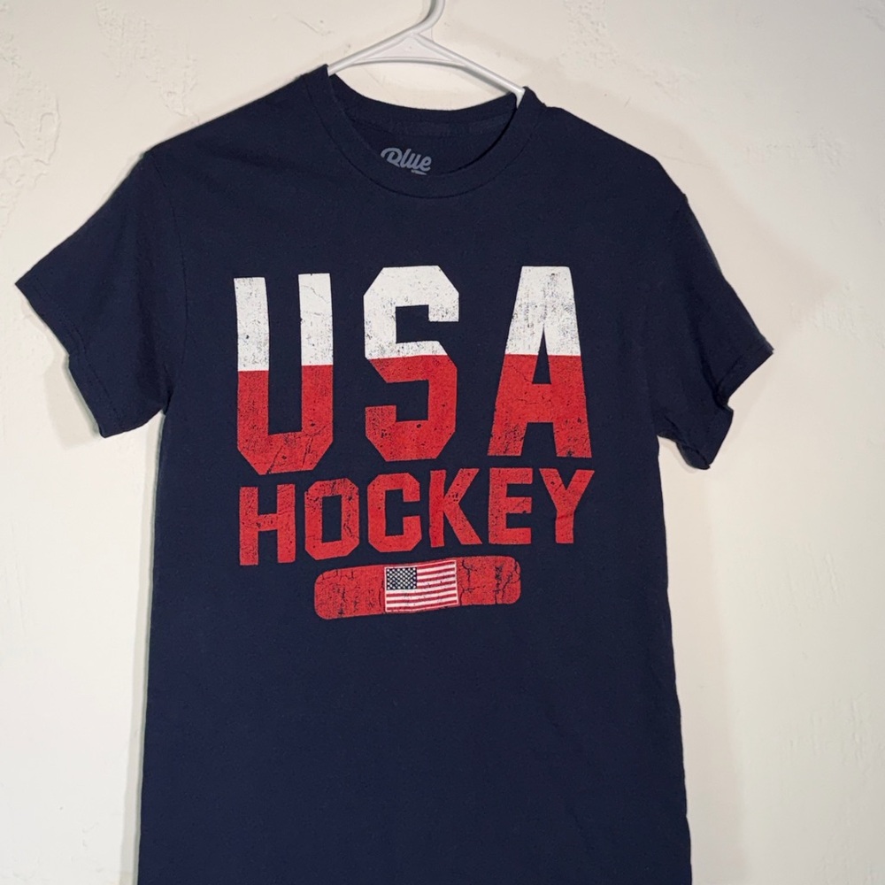 Blue 84 USA Hockey Navy and Red T-Shirt
